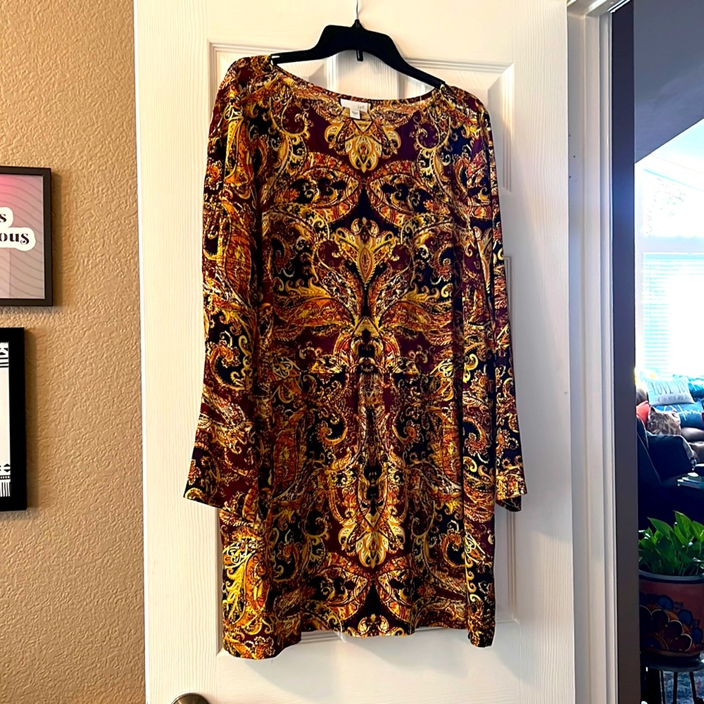 J Jill brown & yellow tunic